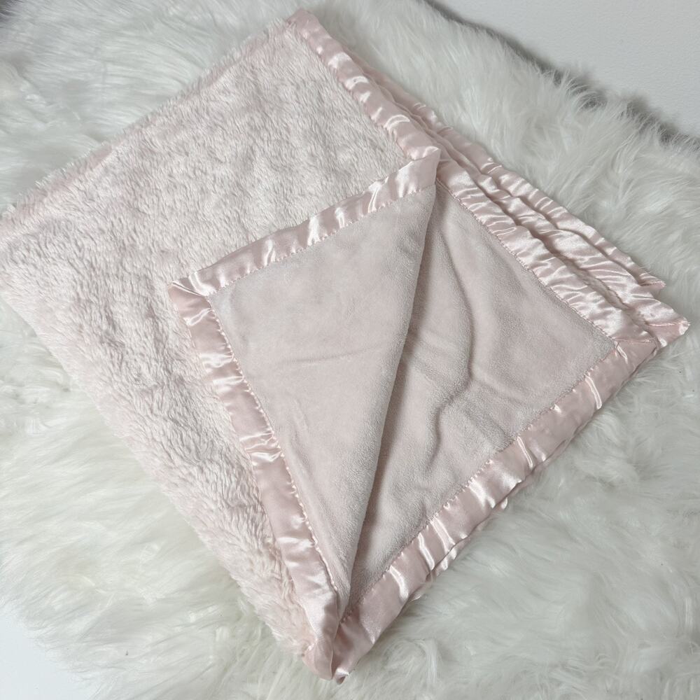 Walmart George Pink Girl Baby Blanket Satin Plush 35”x29”